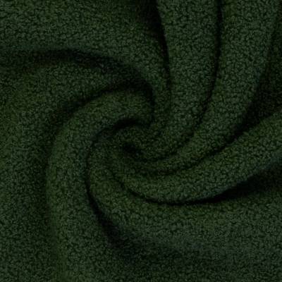 Teddy bouclé fleece - tmavě zelená 564