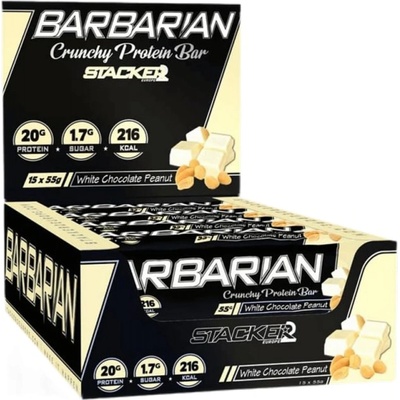 Stacker Barbarian Bar [15 x 55 грама] Бял шоколад с фъстъци