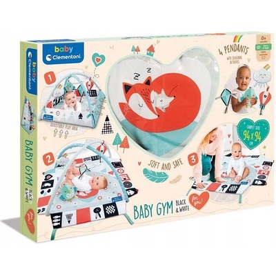 Baby Clementoni Gymnastická podložka čierno biela