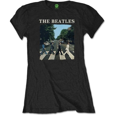 The Beatles Abbey Road & Logo Black L Дамски Риза (BEATTEEP46LB03)