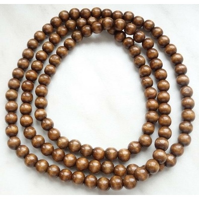 Blingstar korále dřevěné WOOD Brown náhrdelník hnědá 1372 – Zboží Dáma