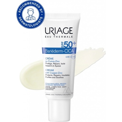 Uriage Regeneračný krém na popraskanú pokožku Bariederm SPF 50 (Cica Cream) 40 ml
