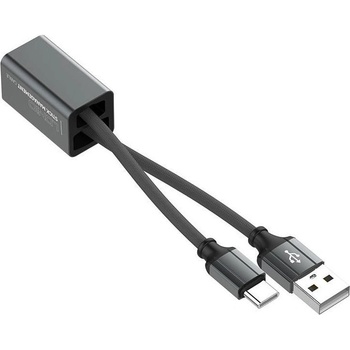 LDNIO Кабел тип ключодържател за всички устройства с USB-C конектор (10 см) - LDNIO LC98 Durable USB-C to USB-A Cable 2.4A (тъмносив) (LC98)