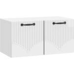 vidaXL Стенно монтиран ТВ шкаф Бял гланц 59, 5 x 31 x 30 см (899049)