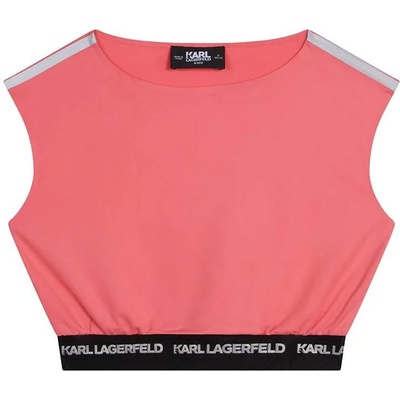 Karl Lagerfeld Детска блуза Karl Lagerfeld в розово с изчистен дизайн (Z15410.116.149)