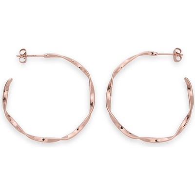 Rosefield ružovo pozlátené náušnice kruhy Iggy JTWHR-J094