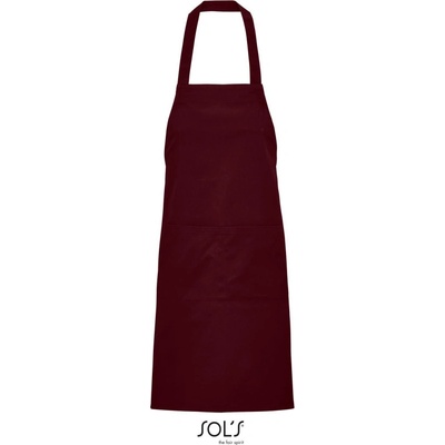 SOL's Collection Zástěra Gamma s laclem bio COT-25356937099 Burgundová