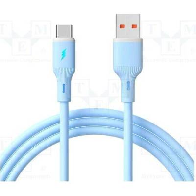 Akyga AK-USB-63 USB 2.0 USB A vidlice USB C vidlice niklovaný 1m modrý