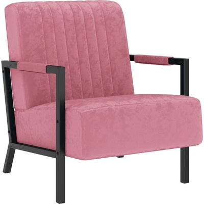 vidaXL 328055 relaxační růžové samet