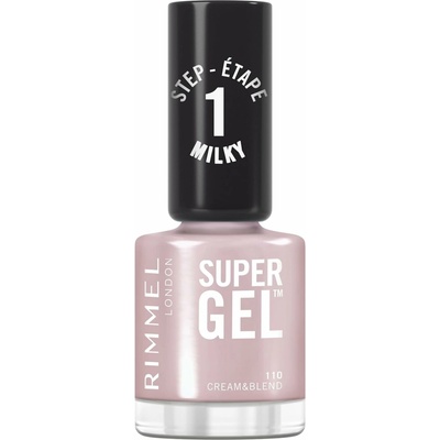 Rimmel Super Gel, 110 Cream & Blend, dlouhotrvající lak na nehty, mléčný finiš 12ml