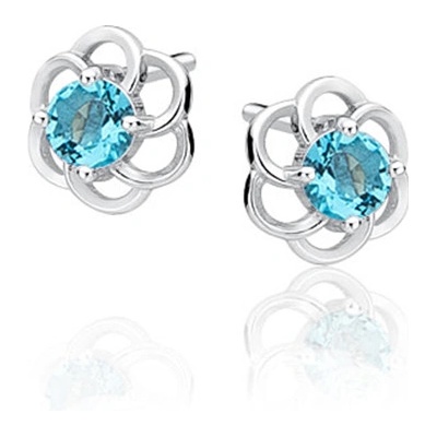 Lunica Květinové stříbrné náušnice 0161