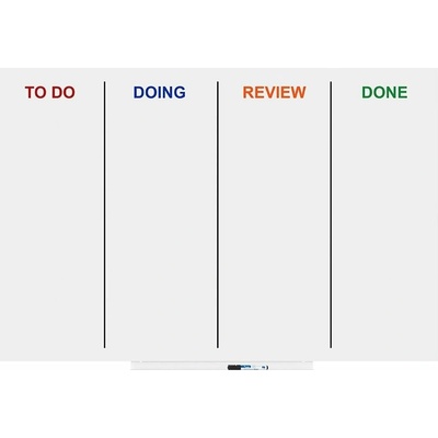 ROCADA Skin Agile 6421AG kanban potisk, 150 x 100 cm lakovaná, bílá