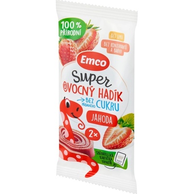 Emco Super ovocný hadík jahoda 20 g