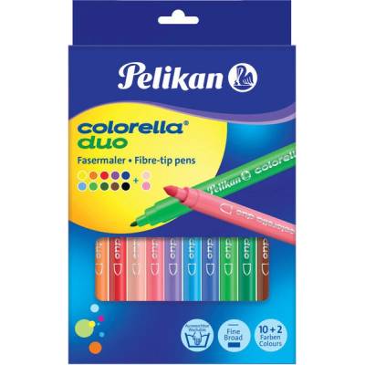 Herlitz Pelikan: Colorella Duo двустранни флумастери комплект 12 броя (00813846)