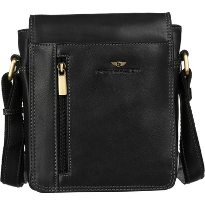 Pánská kožená Crossbody taška černá KT177