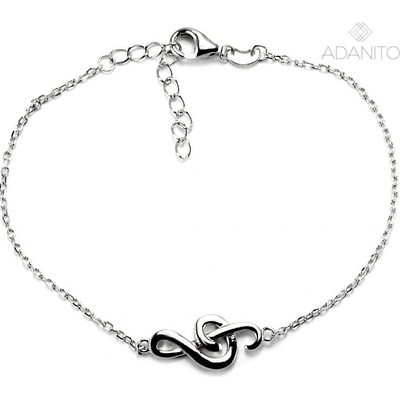 Adanito strieborný náramok husľový kľúč SSNK020234