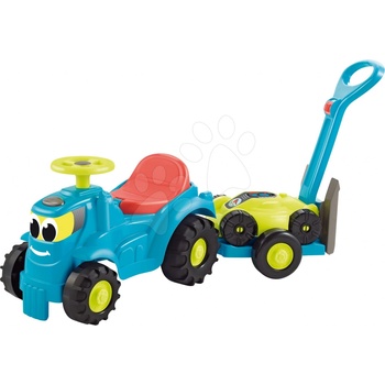 Ecoiffier s prívesom a kosačkou Traktor 2v1 Garden&Seasons tyrkysové 104*33*54 cm