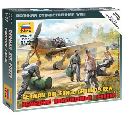 Zvezda figurky německý pozemní personál letectva Wargames WWII 6188 1:72