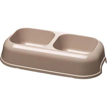 Ferplast Party 16 - синя двойна пластмасова купа за кучета за храна и вода 26, 5 x 15 x 5, 6 см - 350 мл + 350 мл