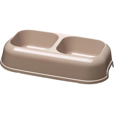 Ferplast Party 16 - синя двойна пластмасова купа за кучета за храна и вода 26, 5 x 15 x 5, 6 см - 350 мл + 350 мл