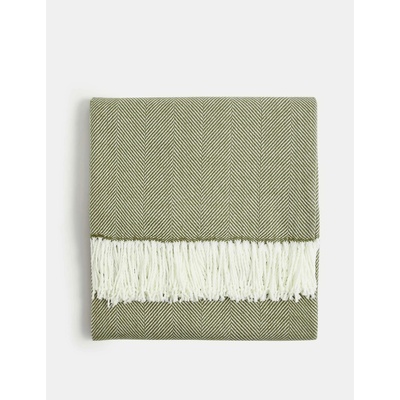 Marks & Spencer Покривка за легло с десен на рибена кост Marks & Spencer зелена Marks & Spencer | Zelen | Home | ЕДИН РАЗМЕР