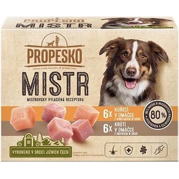 Propesko Mistr s kuracím a morčacím v omáčke 12 x 85 g