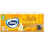 Zewa Softis 4-слойни Хартиени кърпички - Soft&Sensitive 10x9бр (830422)