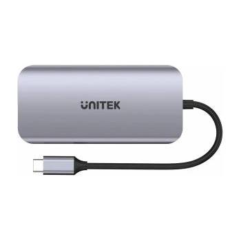 Unitek 5Gbps Active USB-C Hub, 2x HDMI 4K, Card Reader, RJ-45, PD 100W