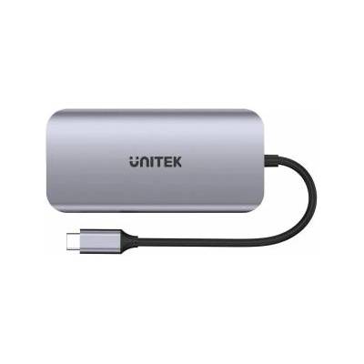 Unitek 5Gbps Active USB-C Hub, 2x HDMI 4K, Card Reader, RJ-45, PD 100W