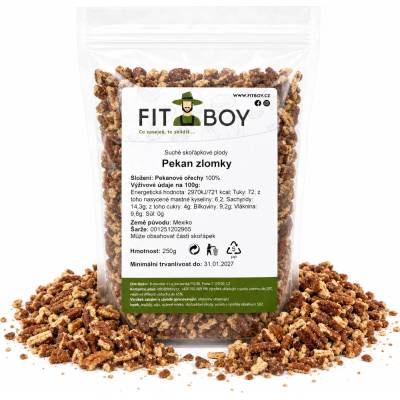 FITBOY Pekan ořechy zlomky 250 g