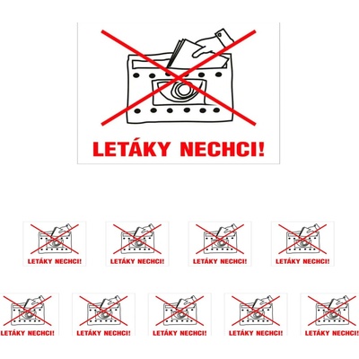 Walteco Nevhazujte reklamy do této schránky 100x70mm, samolepka Množství: 10 ks , 20123BP2