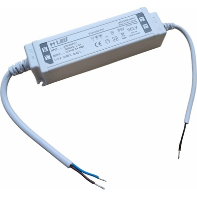 MLED, 40W LED napájeci zdroj, 12V, voděodolný, IP67, 3,3A, MLED-12V40W-IP67