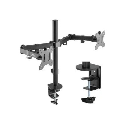 Maclean desk holder for 2 lcd monitors mc-884