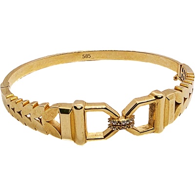 VipGold Златна дамска твърда гривна 10.15 гр (grt014)