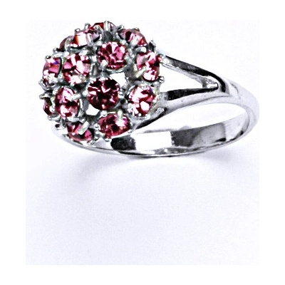 Čištín Stříbrný s krystalem swarovski rose T 1337