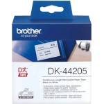 Brother Лента DK44205, 62 mm x 8 m, за черен печат върху бяла лента (4977766635127)