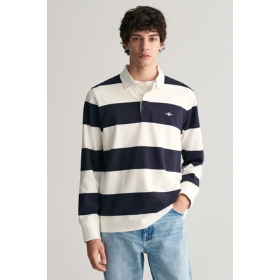 Gant polokošela Reg Shield Barstripe Heavy Rugger biela