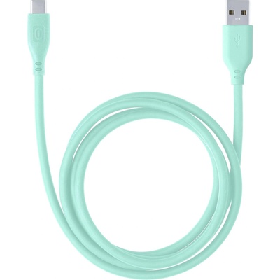 Cellularline Кабел Cellularline - Soft, USB-A/USB-C, 1.2 m, зелен (9095)