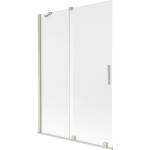 Mexen Velar душ параван с плъзгащ се механизъм, 2-крила, 120 x 150 см, матирано стъкло, четен никел - 896-120-000-31-97 (896-120-000-31-97)