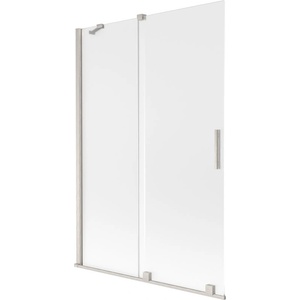 Mexen Velar душ параван с плъзгащ се механизъм, 2-крила, 120 x 150 см, матирано стъкло, четен никел - 896-120-000-31-97 (896-120-000-31-97)