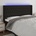 vidaXL LED горна табла за легло, черна, 203x16x118/128 см, плат (3124408)