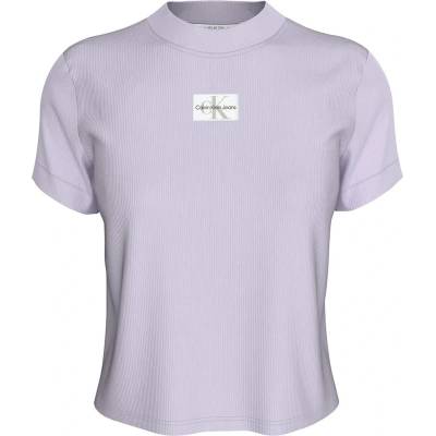 Calvin klein jeans Бебешка тениска Calvin Klein Jeans Label Rib Baby short sleeve T-shirt - Purple