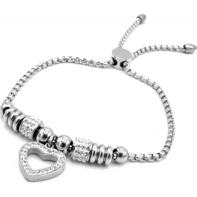 Steel Jewelry náramek srdce z chirurgické oceli NR090290