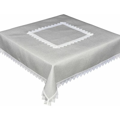 Forbyt Ubrus celoroční Bílá krajka béžovobílý 35x160cm