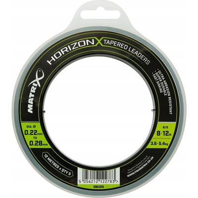 Matrix Horizon X Tapered Leaders 12 m x 5 0,22-0,28 mm 8-12 lbs