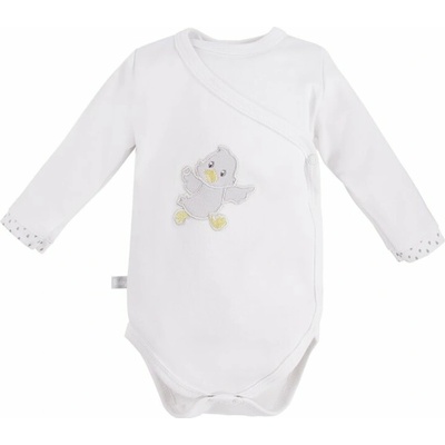 Eevi Body rozopínacie s dlhým rukávom NEWBORN biele