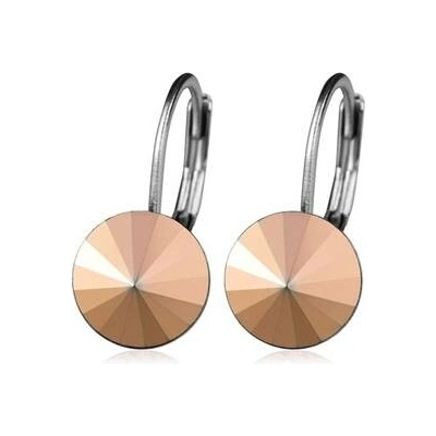 Nubis ocelové náušnice s krystaly Swarovski rose gold NBS08-RG