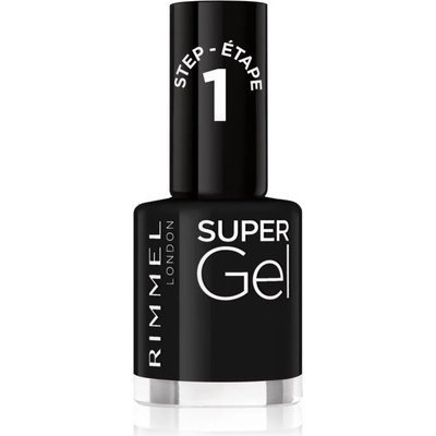 Rimmel Super Gel гел лак за нокти без използване на UV/LED лампа цвят 070 Black Obsession 12ml