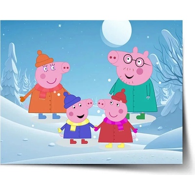 Sablio Plagát Prasiatko Pepina Rodina - 90x60 cm