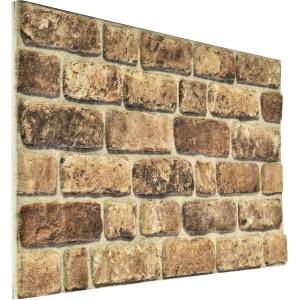 vidaXL Стенни панели 10 бр. 100 x 50 cm Тъмен пясък EPS пяна (332926)
